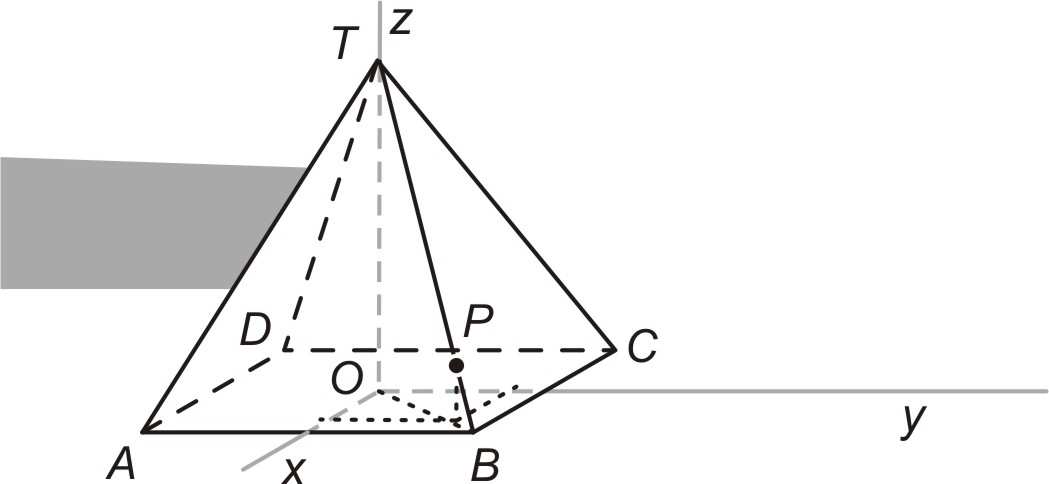 5 T.ABCD is een regelmatige vierzijdige piramide, met A(4,-4,0), B(4,4,0) en T(0,0,8). a. Geef de coördinaten van C en D. b. Bereken de lengte van de opstaande ribben van de piramide.