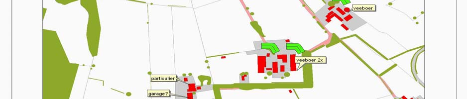 Gerichte aanplant van landschapselementen op plekken waar de concentraties het hoogste zijn (dit is rond stallen), is de beste optie