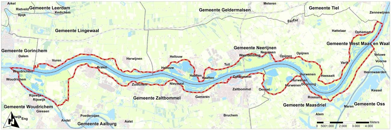 Afbeelding 6 Plangebied WaalWeelde West Structuurvisie WaalWeelde West De structuurvisie geeft een overallbeeld van de ruimtelijke inrichting van het uiterwaardengebied van het deelgebied WaalWeelde