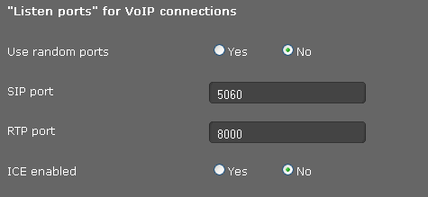 VoIP-instellingen Netwerk en aansluitingen Op deze pagina configureert u de poorten voor het tot stand brengen van VoIP-verbindingen.