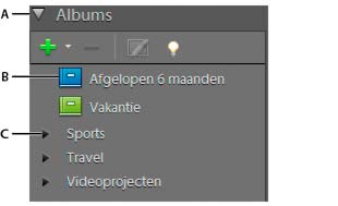 Clips beheren met Elements Organizer 83 Slimme albums maken en bewerken Informatie over slimme albums Slimme albums bevatten net als albums door u gekozen bestanden.