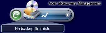 Acer erecovery Management biedt ook een gebruiksvriendelijk hulpprogramma dat een back-up van systeeminstellingen, toepassingen en gegevens op de harde schijf maakt en deze opslaat op de harde schijf