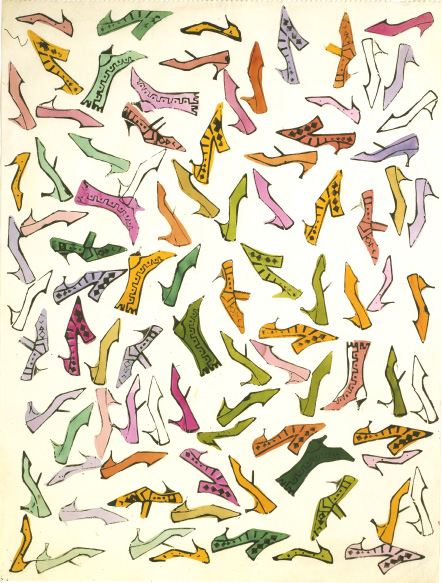 Untitled (Stamped Shoes) Andy Warhol, ca. 1959 Inkt en Dr.