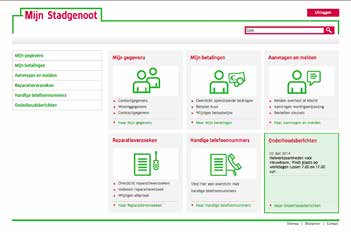 Thuis uw huurzaken regelen 5 Inloggen Nog niet ingelogd? Doe het vandaag nog. Handig voor als er écht iets aan de hand is. Ga naar stadgenoot.nl en klik op het blokje rechtsboven in het scherm.