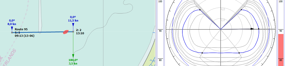 Om het polair voor voor planning te gebruiken dient u in routebewerkmode ook het routetijdknopje, gelijk links naast de tijdbalk, aan te zetten.