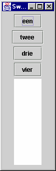 kleiner wordt, zal de Container de componenten automatisch proportioneel aanpassen. U merk dus: een Container doet meer dan een gewone Vector. flowlayout import javax.swing.