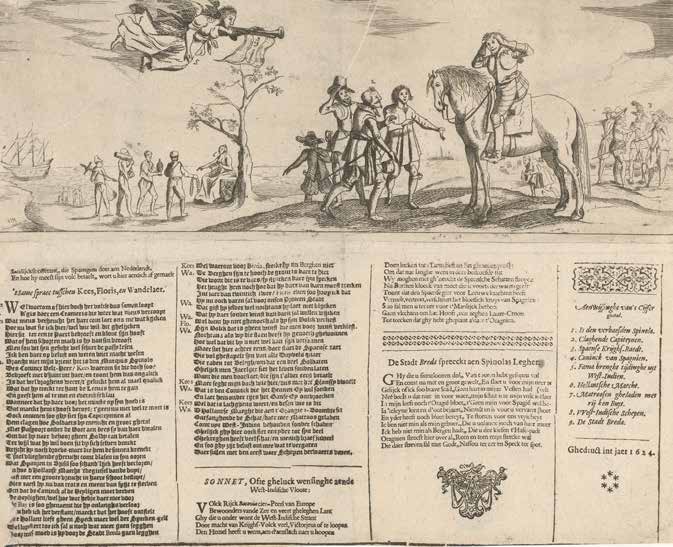 review article recensie-artikel r Spotprent op de geldtekorten van Spinola bij het beleg van Breda, 1624, waardoor hij soldaten geen soldij kon uitbetalen.
