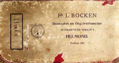 Zeven zonen van de in het Belgische Stockheim geboren mandenmaker Marcellus Bocken, exploiteerden het bedrijf aan de Blinkertsestraat.