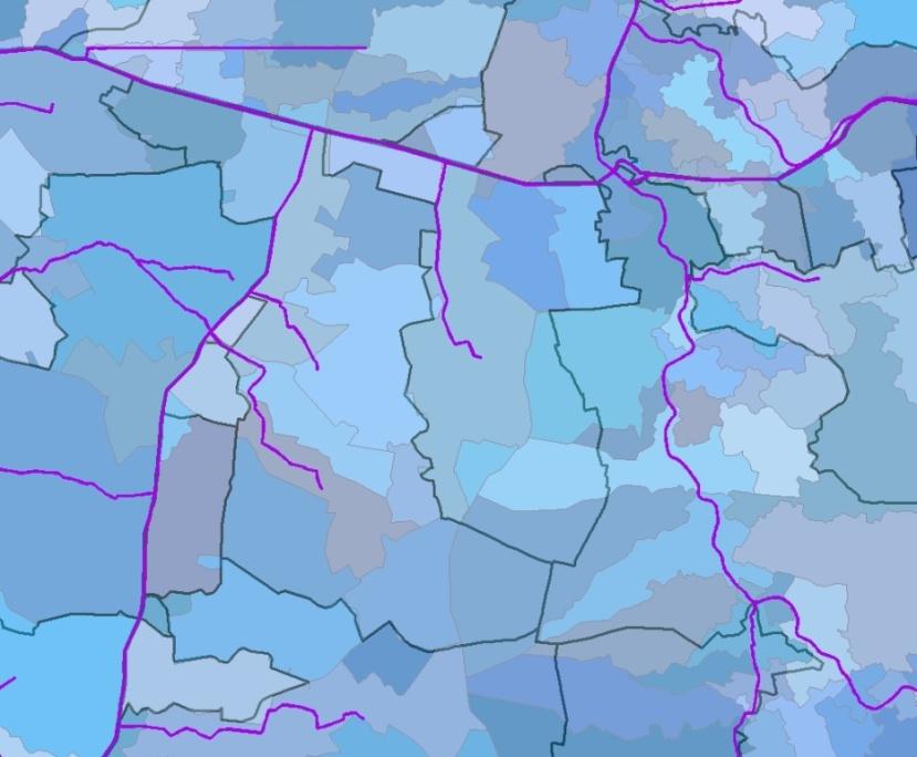 In de KRW-Verkenner, bestaande uit veel meer kleinere afwateringsgebieden (LSW s), komen alleen de emissies van LSW s waarin een waterlichaam gelegen is als directe belasting op het betreffende