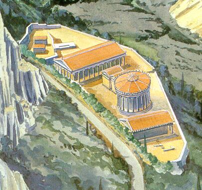 Het Heiligdom van Athena Pronaia (NW) Het Heiligdom