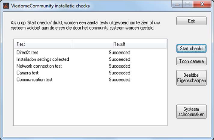 Beeldbel eigenschappen Via de knop beeldbel eigenschappen wordt een scherm geopend met instellingen die gebruikt kunnen worden tijdens het beeldbellen.