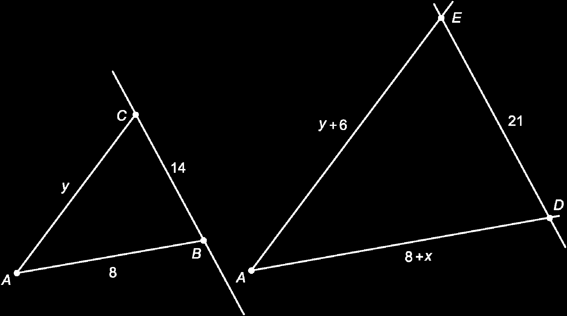 z 9 8 Driehoek RTV is gelijkvormig met riehoek RU 5 RUS met vergrotingsfator 5 RT 9, us y 59