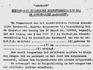 Het ontslag uit militaire dienst sloeg in als een bom. Wel hadden de Molukse militairen altijd geweten dat de status van militair bij de Koninklijke Landmacht hen slechts tijdelijk was toegekend.