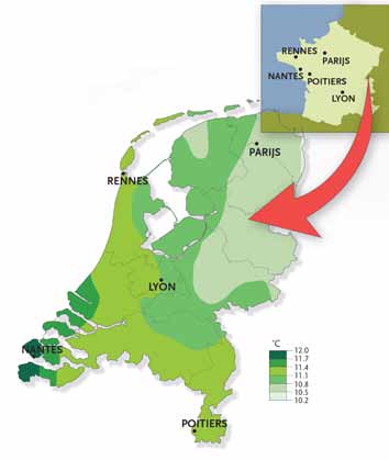 meer verslemping optreden. Op kleigronden is het mogelijk dat de bodemstructuur in het voorjaar verslechtert doordat de vorstperiode te kort is of geheel afwezig blijft.