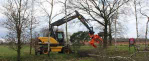 Omdat deze machines maar enkele weken per winter werken in Bocholt, worden ze in de hele provincie Limburg ingezet voor het onderhouden van houtkanten.