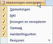 Je kan de volledige tekst van een opmerking zien door in de groep Bijhouden van het tabblad Controleren op de knop Revisievenster te klikken, indien niet de hele tekst van de opmerking zichtbaar is