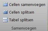 Microsoft Office 2010 - Word - Cellen Samenvoegen In een tabel kan het soms nuttig zijn om een cel over verschillende kolommen samen te voegen: Als je cursor in de tabel