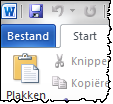 Via dat tabblad kom je in Office-Backstage waar je ongeveer dezelfde functies vindt als bij de Office-knop in Word