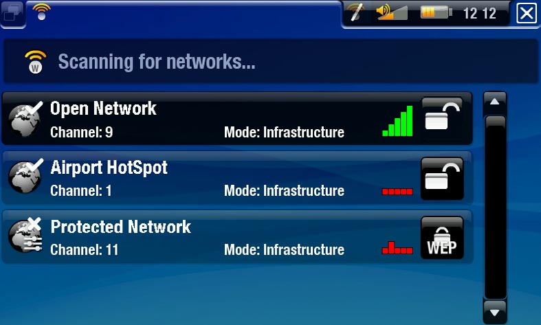 Gen 5 HANDLEIDING V3.0 VERBINDEN MET EEN WIFI-NETWERK > P. 46 Wanneer u een toepassing opent die WiFi gebruikt (Webbrowser, ARCHOS Content Portal, enz.