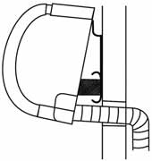 1 Führen Sie die Schläuche durch die Öffnung in der Wand 2 Mettere la staffa superiore della parte posteriore dell unità interna sul gancio superiore della piastra di installazione.