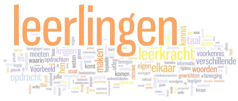 die de leerlingen nodig hebben om hun ervaringen en voorkennis geformuleerd te krijgen.