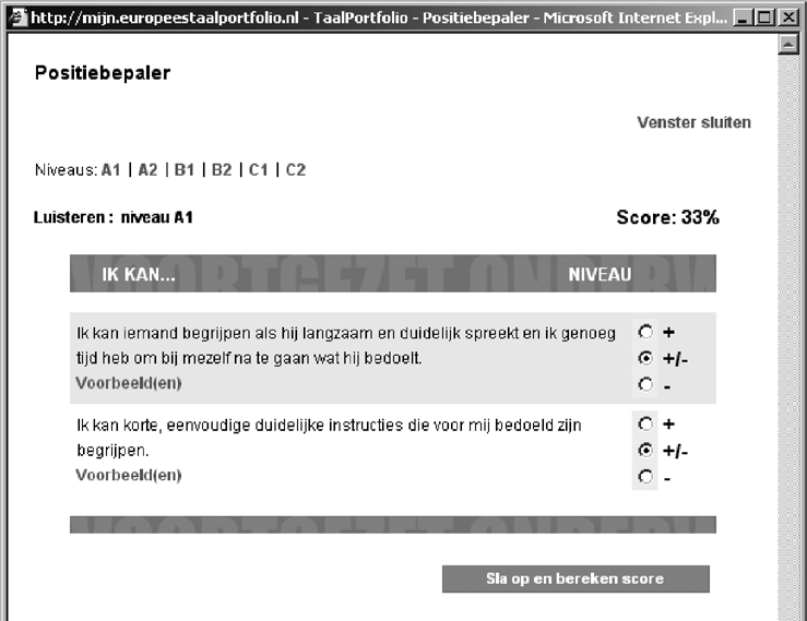 l Klik bij Luisteren op de P (van Positiebepaler; hiermee kijk je hoe vér je bent). Dit is bij de grijze pijl.