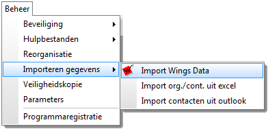 3.1.1. Integratie met Wings Concept Als Wings module voorziet CRM een integratie van gegevens met Wings.
