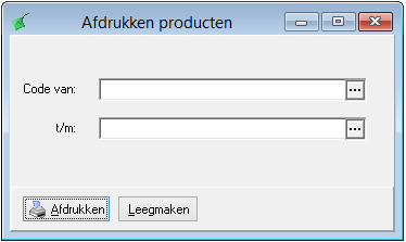 AFDRUKKEN 5.1. Basis-/hulpbestanden-projecten Het afdrukken van projecten is beschikbaar langs het menu Afdrukken-Basis- /hulpbestanden-projecten.