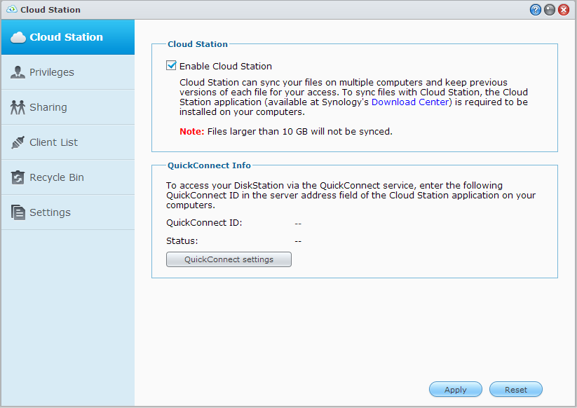 Gebruikershandleiding voor Synology DiskStation Bestanden synchroniseren via Cloud Station Cloud Station is een service voor het delen van bestanden waarmee u van uw DiskStation een centrale voor