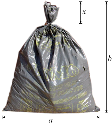 Volumes Een opgeblazen papieren zak heeft, figuur 1 net als een kussen, een speciale vorm. Pas in 2004 is er een formule gevonden waarmee het volume van die vorm kan worden berekend.