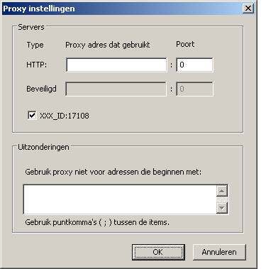 Gebruik automatisch configuratiescript Vink deze optie aan, als u een PAC configuratiescript wilt gebruiken. U moet dan in het veld Adres de URL invoeren van een server waarop het script staat.