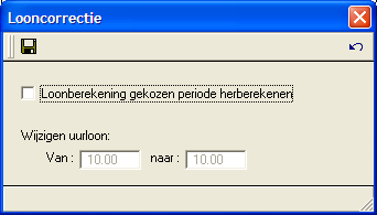 117 nieuwe wordt uitbetaald, opbouw (vakantiegeld/reserveringen etc.) wordt opnieuw berekend. Een individuele correctie kan ook gemaakt worden via menu "Loon", item "Looncorrectie berekening".