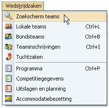 1 Zoekscherm teams Personen kunnen worden toegewezen aan een team, dit wordt later in deze handleiding behandeld.