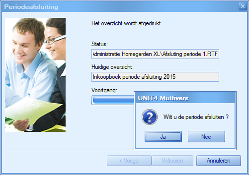 . Als het boekjaar eerder al voorlopig was afgesloten, wordt het naar die status teruggezet en zal dus weer als voorlopig afgesloten in de administratie staan.