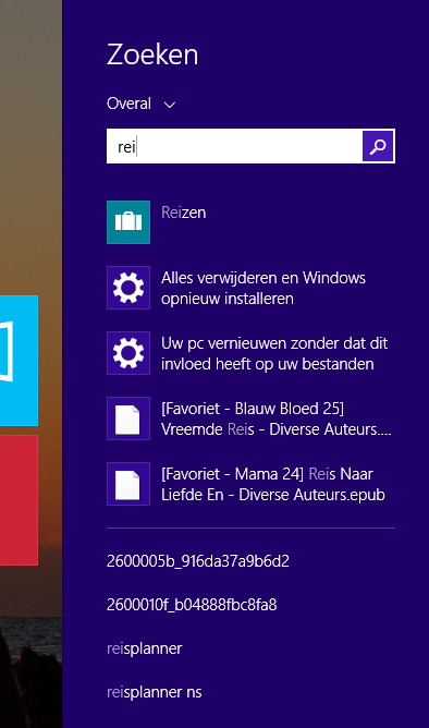 Zoeken Via de Charms balk (WIN-C) of (Start) > typen Update 1: vergrootglas Op Pc, OneDrive,