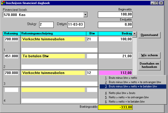 Deel 1: Hoofdstuk 6 Financiëel Of we de lijnen debet of credit moeten boeken kunnen we opnieuw nagaan met de vraag of de boekingslijn positief of negatief voor het bedrijf is.