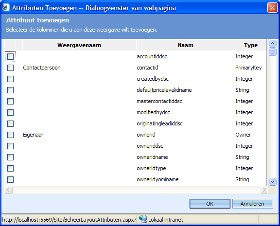 Stagedossier G15 Mobile CRM 125 Indien er nog geen filter aan de weergave gekoppeld was, wordt er een basis filter aangemaakt.