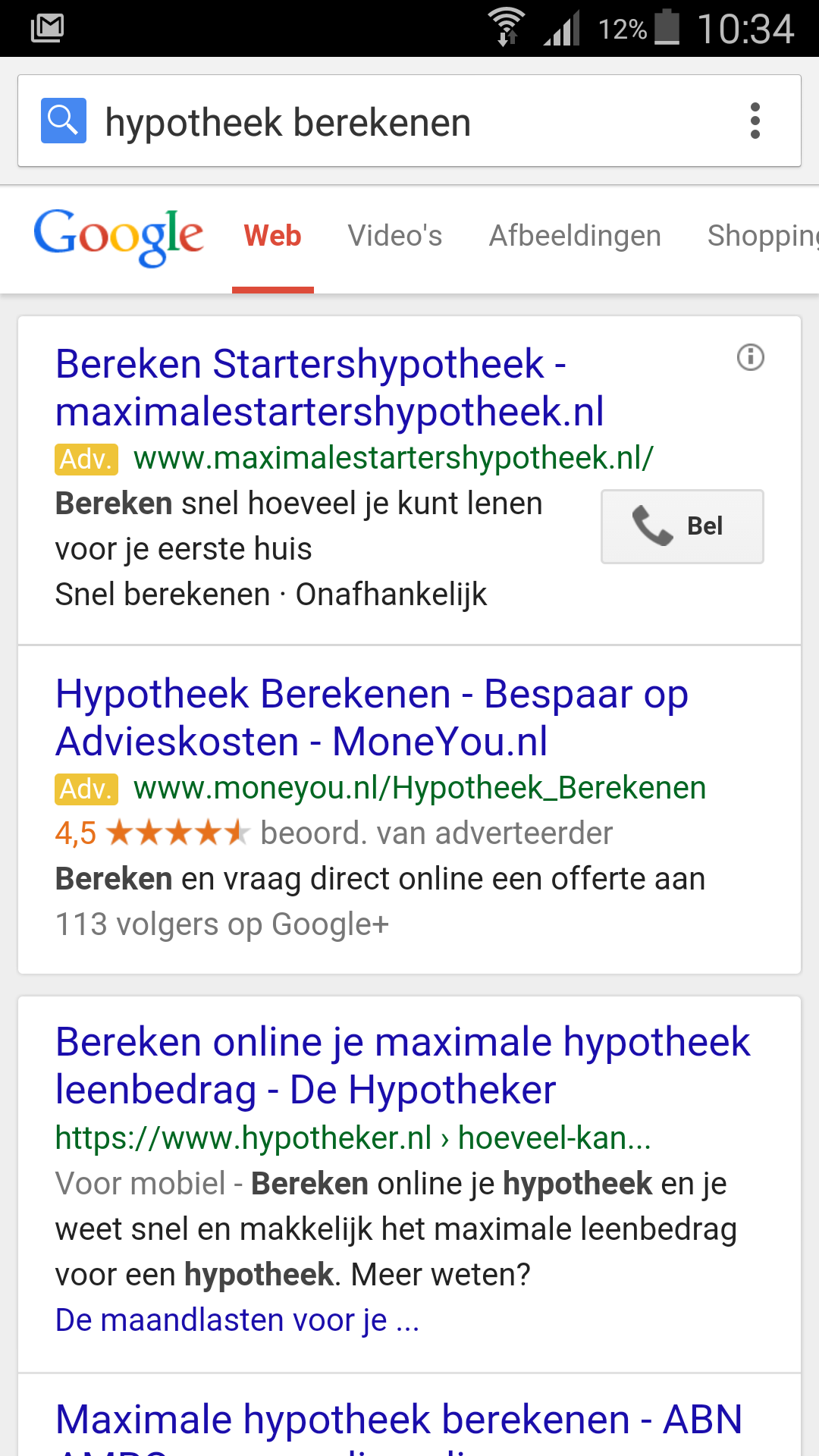 Mobile SEO In mobile search is er minder plek voor