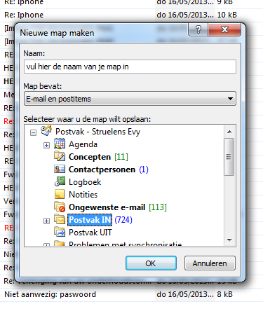 Bijlage 1: Hoe maak je een map in Outlook? 1. Ga bovenaan in de taakbalk van Outlook naar Nieuw en kies vervolgens Map.