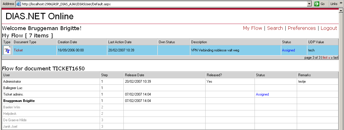 Project beheer Een combinatie van zowel documenten als relaties vindt u terug in het projectbeheer.