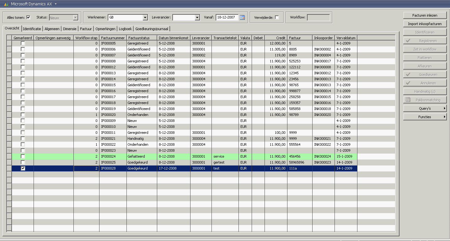 44 De functionaliteit is hierbij gelijk aan de functionaliteit van standaard Dynamics AX.