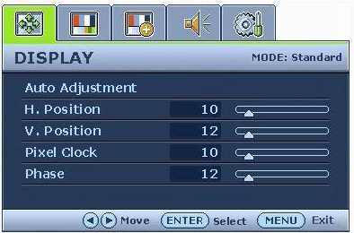 Hoofdmenu-modus U kunt de OSD (On Screen Display) menu gebruiken om alle instellingen van de monitor aan te passen. Druk op de MENU-toets om het volgende hoofdmenu van OSD te openen.