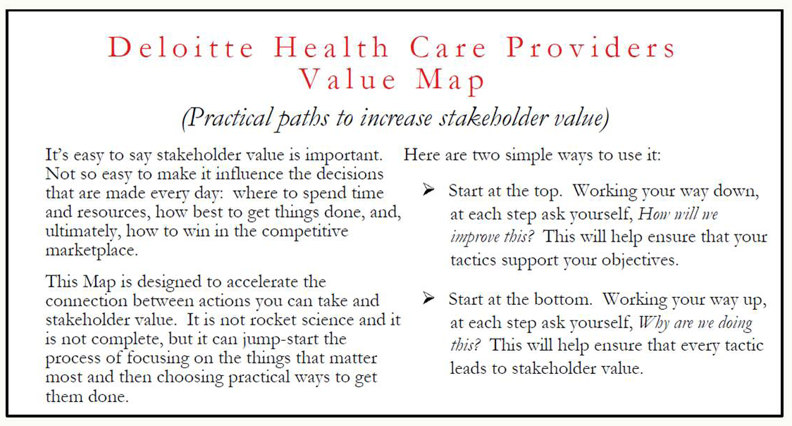 22 De Deloitte Healthcare Providers Value Map ondersteunt een UMC bij haar wetenschappelijke strategie en het operationeel maken van deze strategie, door focus aan te brengen in onderzoek en