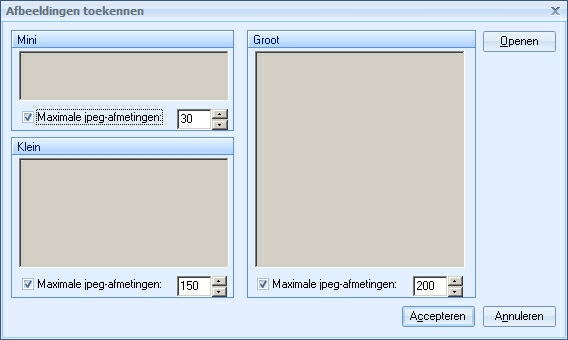 72 LogiVert Mijn Webwinkel 5.5 2. Een maximum jpeg grootte is voor elk type afbeelding gedefinieerd.