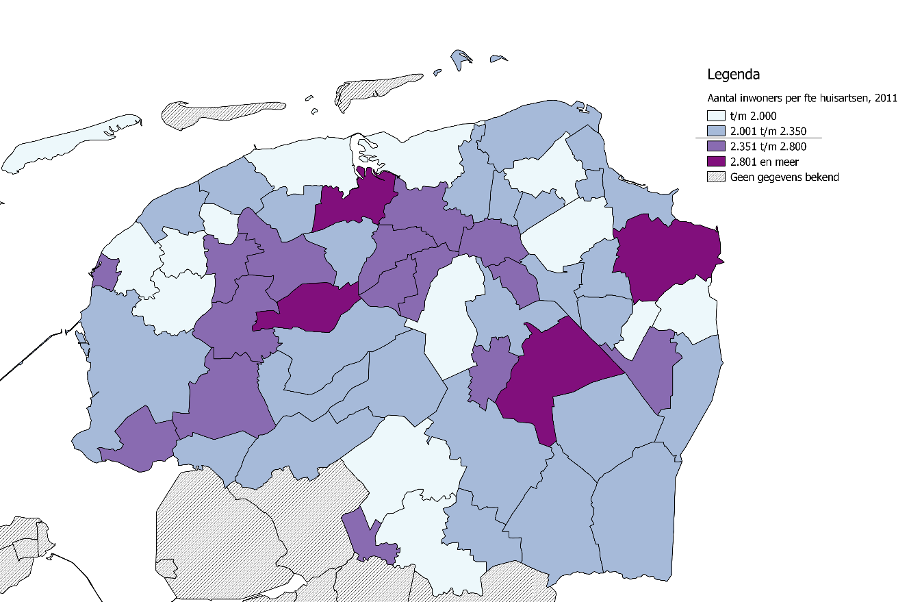 2.350 patiënten. In het in eind 2013 gesloten Zorgakkoord is afgesproken dat deze norm verlaagd wordt naar 2.168 patiënten per fte huisarts 2.