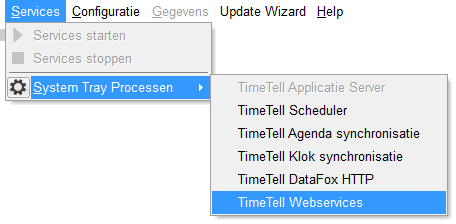 3.6. Setup TimeTell webservices De TimeTell app heeft via internet verbinding met uw eigen TimeTell omgeving. Voor deze communicatie moeten de TimeTell webservices worden geïnstalleerd. N.B.