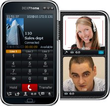 Presence is te zien op elke standaard IP telefoon alsmede via de 3CX MyPhone. Voorts worden faxen en voice mail per email naar de gebruiker gestuurd.