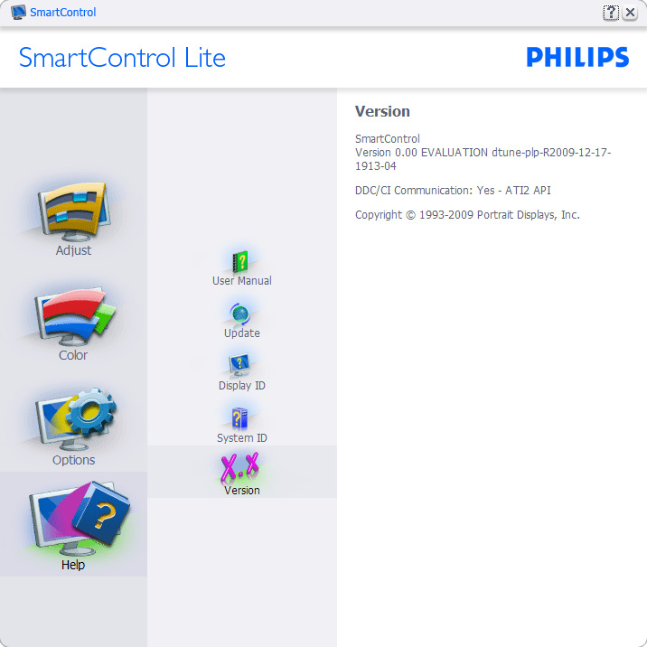 3. Beeldoptimalisatie Tuneweergave - Opent het bedieningspaneel van SmartControl Lite. SmartImage Lite - Huidige instellingen controleren, Standard (Standaard), Internet, Game (Spel).