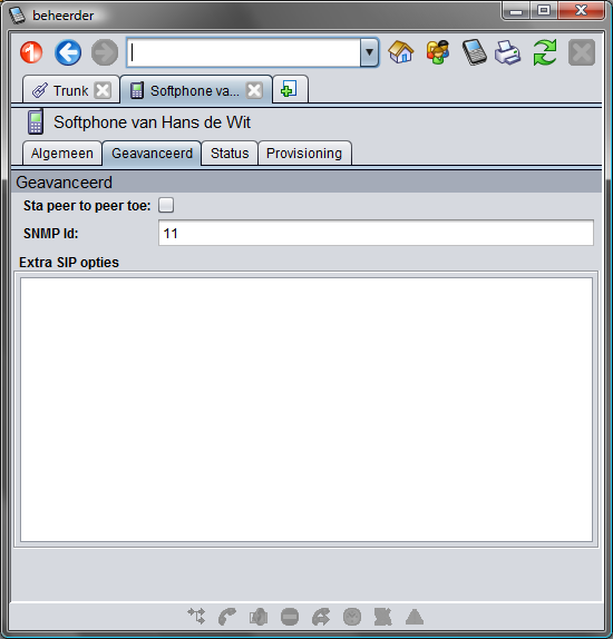 SNMP - SNMP instellingen in Xelion Toelichting: Veld Beschrijving Default waarde Voorbeeld SNMP id Dit is een integer getal groter dan 0.