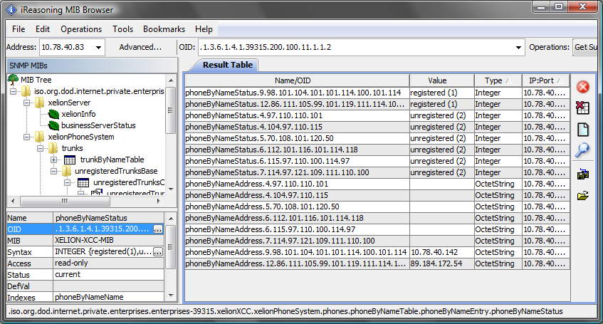 SNMP - Windows voorbeeld 19.6 Windows voorbeeld Voor het windows platform zijn diverse, meest commerciële, SNMP client tools beschikbaar.